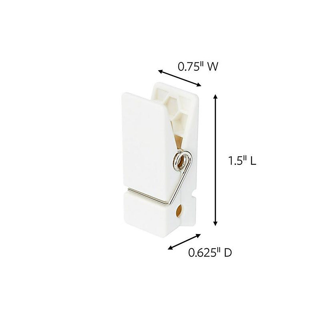 Command - 17089-8ES - 3M Command Medium Plastic Spring Clip 1.5 In. L 8 Pack