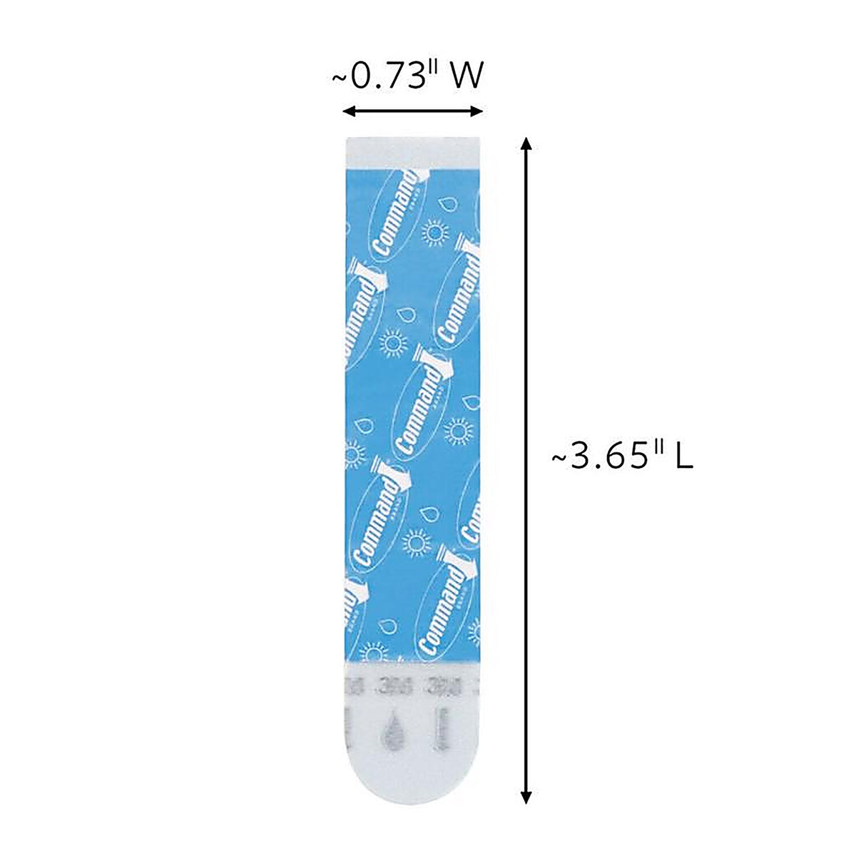 Command - 17605B-8ESF - 3M Command Large Foam Strips 3.65 In. L 8 Pack