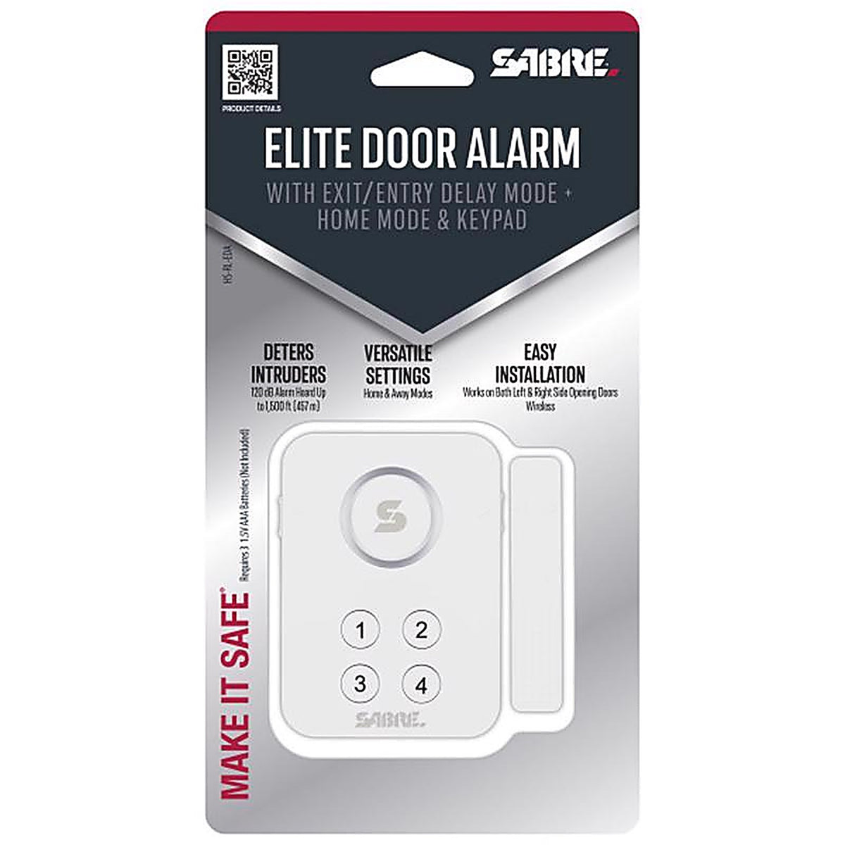Sabre - HS-RL-EDA - Battery Powered Indoor White Door Alarm