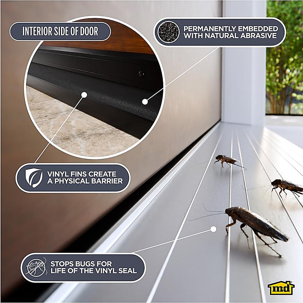 M-D - 40721 - Building Products Black Aluminum/Vinyl Sweep for Doors 36 In. L X 0.25 In.
