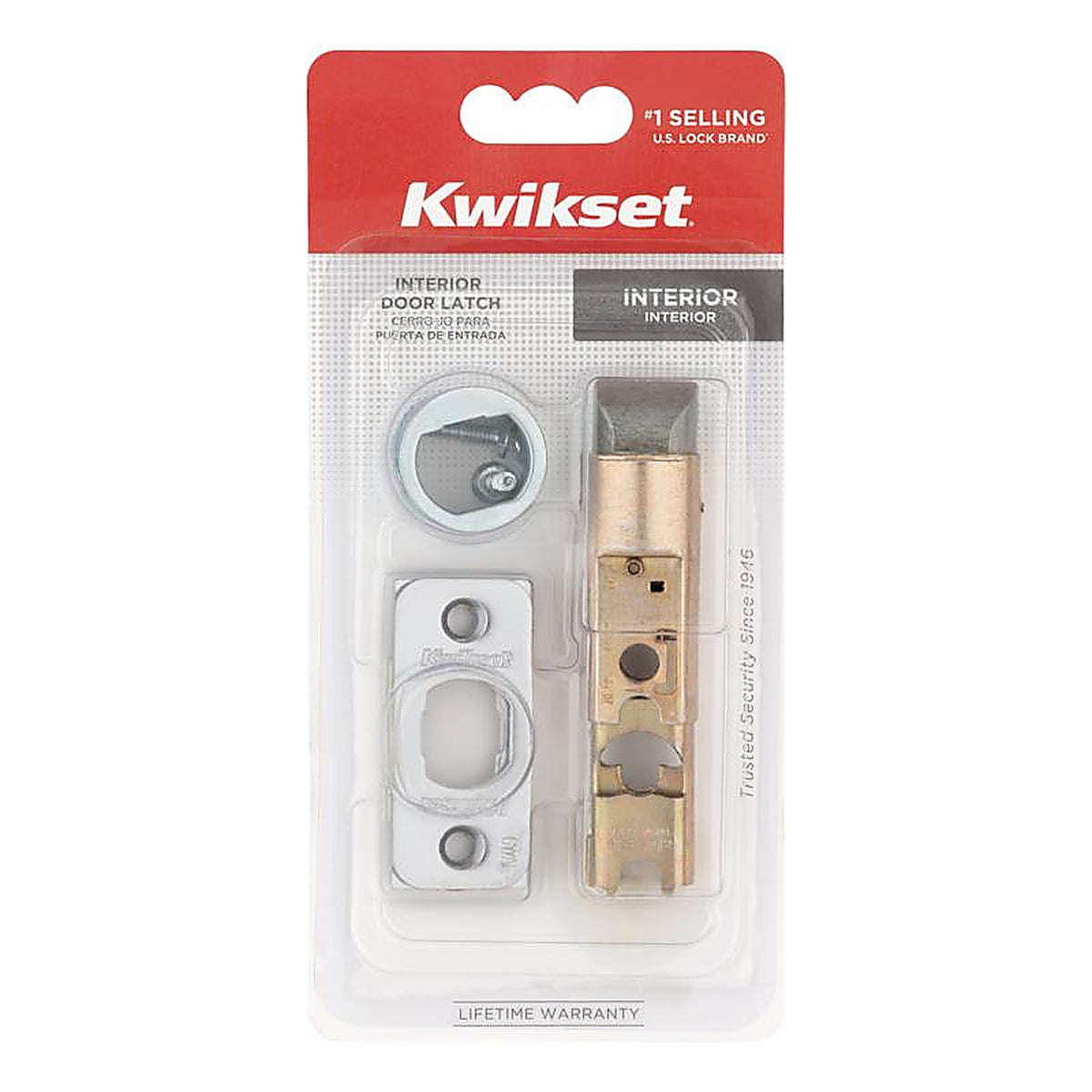 Kwikset - 81826-003 - Satin Chrome Gold Metal Door Latch 1 Pack