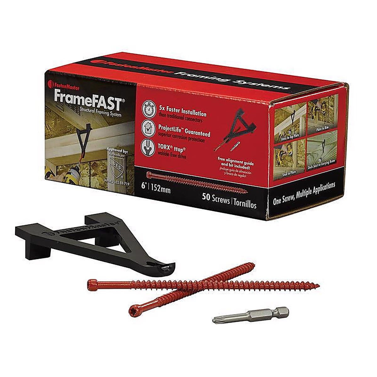 Fastenmaster - FMFFTT006-50 - Framefast 6 In. L Torx Ttap Coarse Structural Wood Screws 1 Pack
