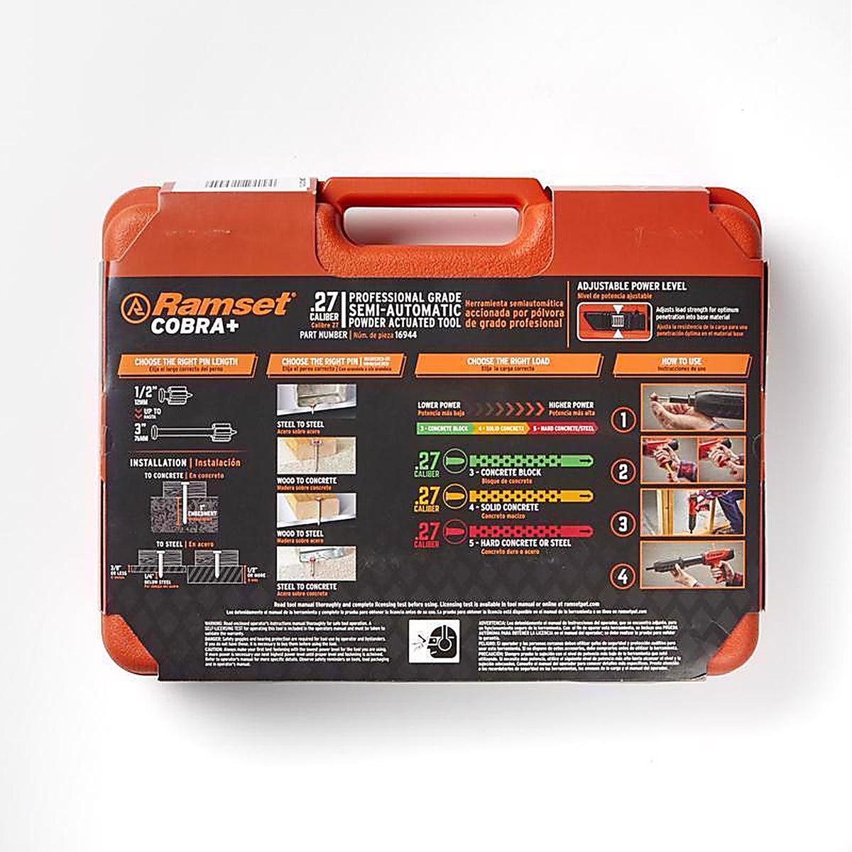 Ramset - 16944 - 0 In. D X 16.75 In. L Steel Flat Head Powder Actuated Tool 1 Pack