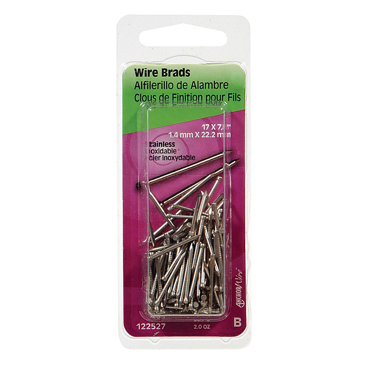 Hillman 122527 17 Ga. x 7/8 in. L Stainless Steel Brad Nails 1/Pack 2 oz.