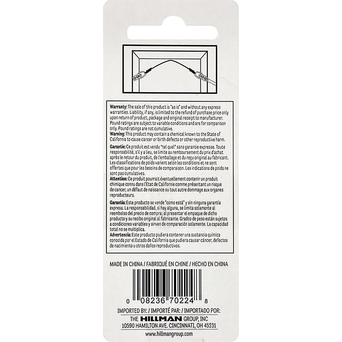 Hillman 122318 Silver Steel Large D-Ring Hanger 4/Pack 15 lb.