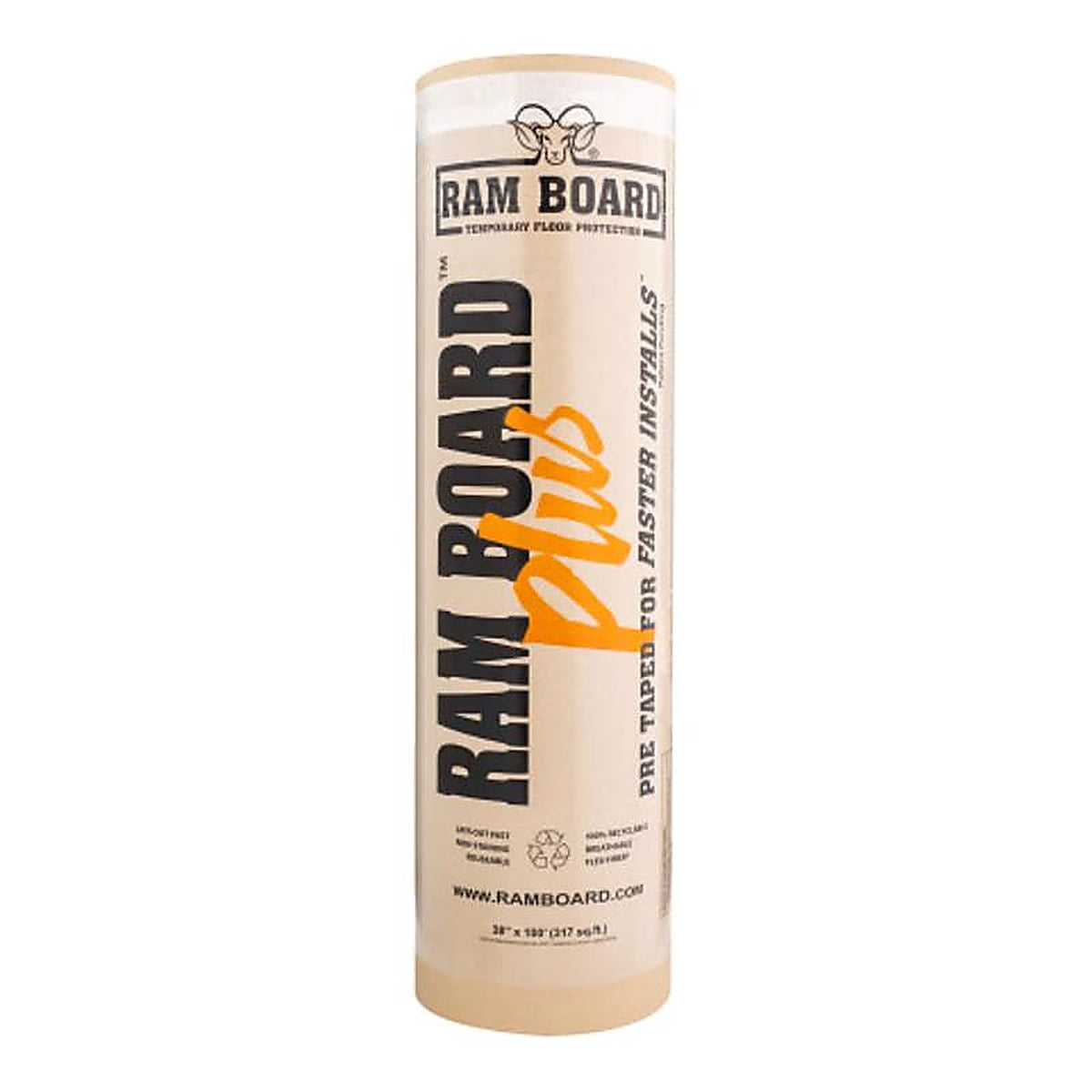 Ram Board - 46 RB PLUS 38-1 - Plus Floor Protector Paper 38 In. W X 100 Ft. L Paper Beige