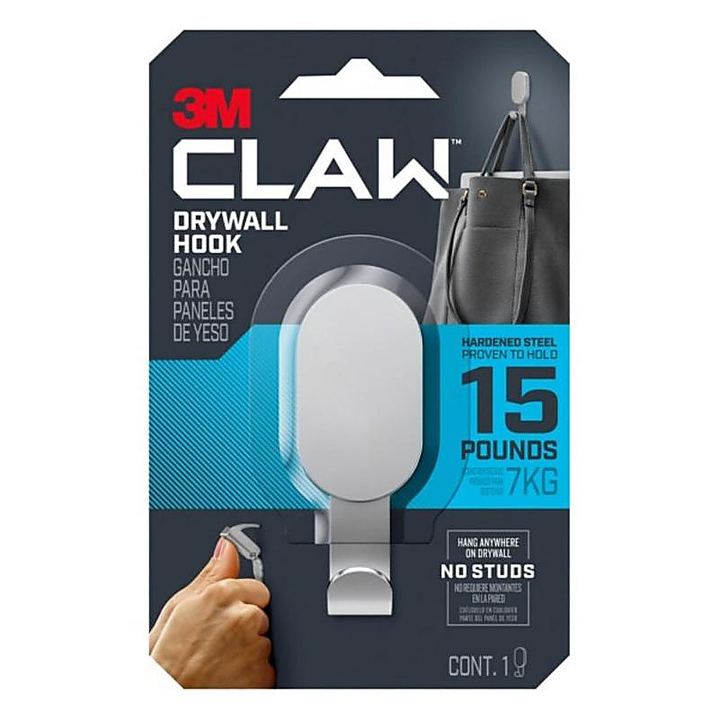3M - 3DH15SLV-1ES - Stainless Steel 15# Drywall Hooks 1 Pack