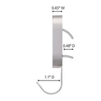 3M - 3DH15SLV-1ES - Stainless Steel 15# Drywall Hooks 1 Pack