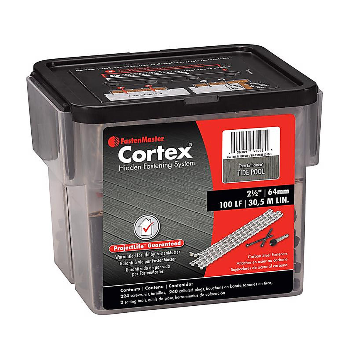 Fastenmaster - CTXCL-TX1LFENTP - Cortex No. 10 Each X 2-1/2 In. L Torx Ttap Button Head Collated Deck Screws 224 Pack