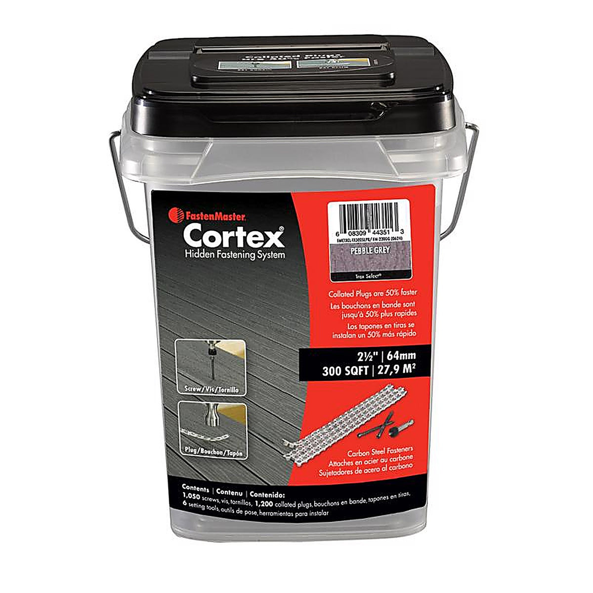 Fastenmaster - CTXCL-TX300SLPB - Cortex 2 1/2 In. L Pebble Torx Ttap Button Head Composite Deck Screws 1050 Pack