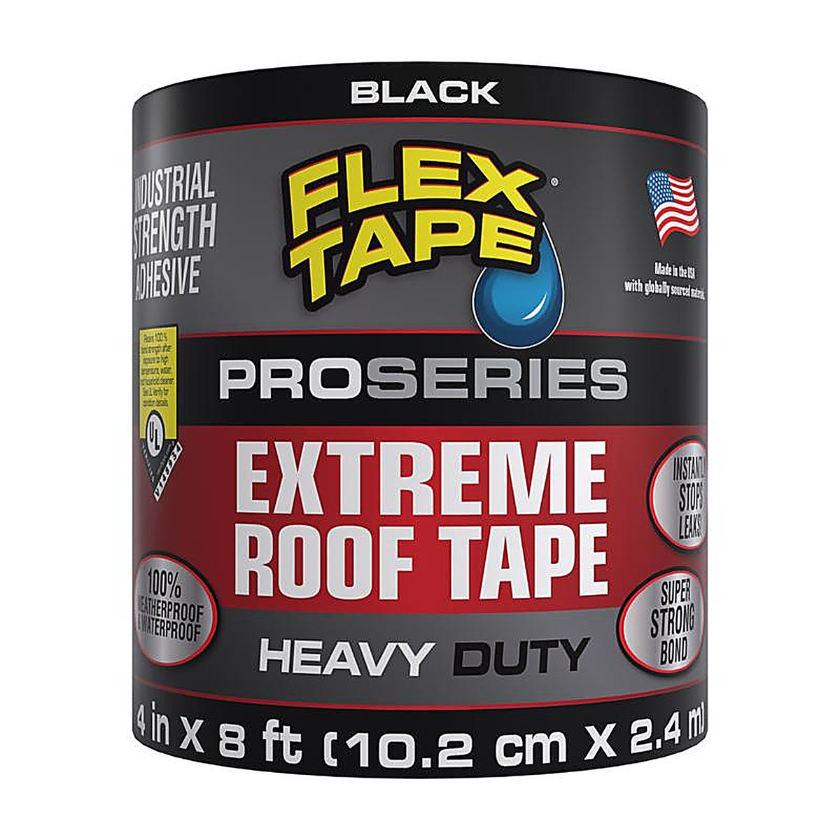 FLEX - PS288BLK0408 - Seal Family of Products Flex Tape Pro Series 4 In. W X 8 Ft. L Black Waterproof Repair Tape 1 P