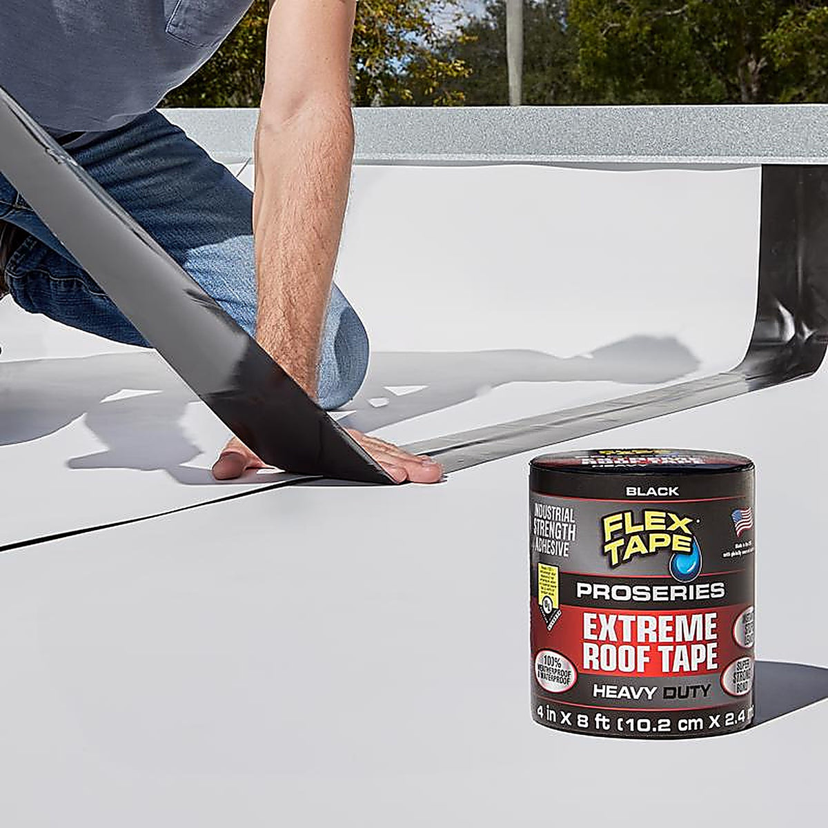FLEX - PS288BLK0408 - Seal Family of Products Flex Tape Pro Series 4 In. W X 8 Ft. L Black Waterproof Repair Tape 1 P