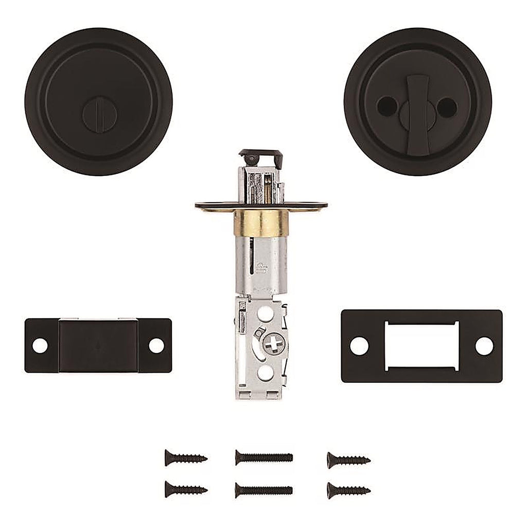 National Hardware - N350-960 - Matte Black Zinc Pocket Door Latch 1 Pack