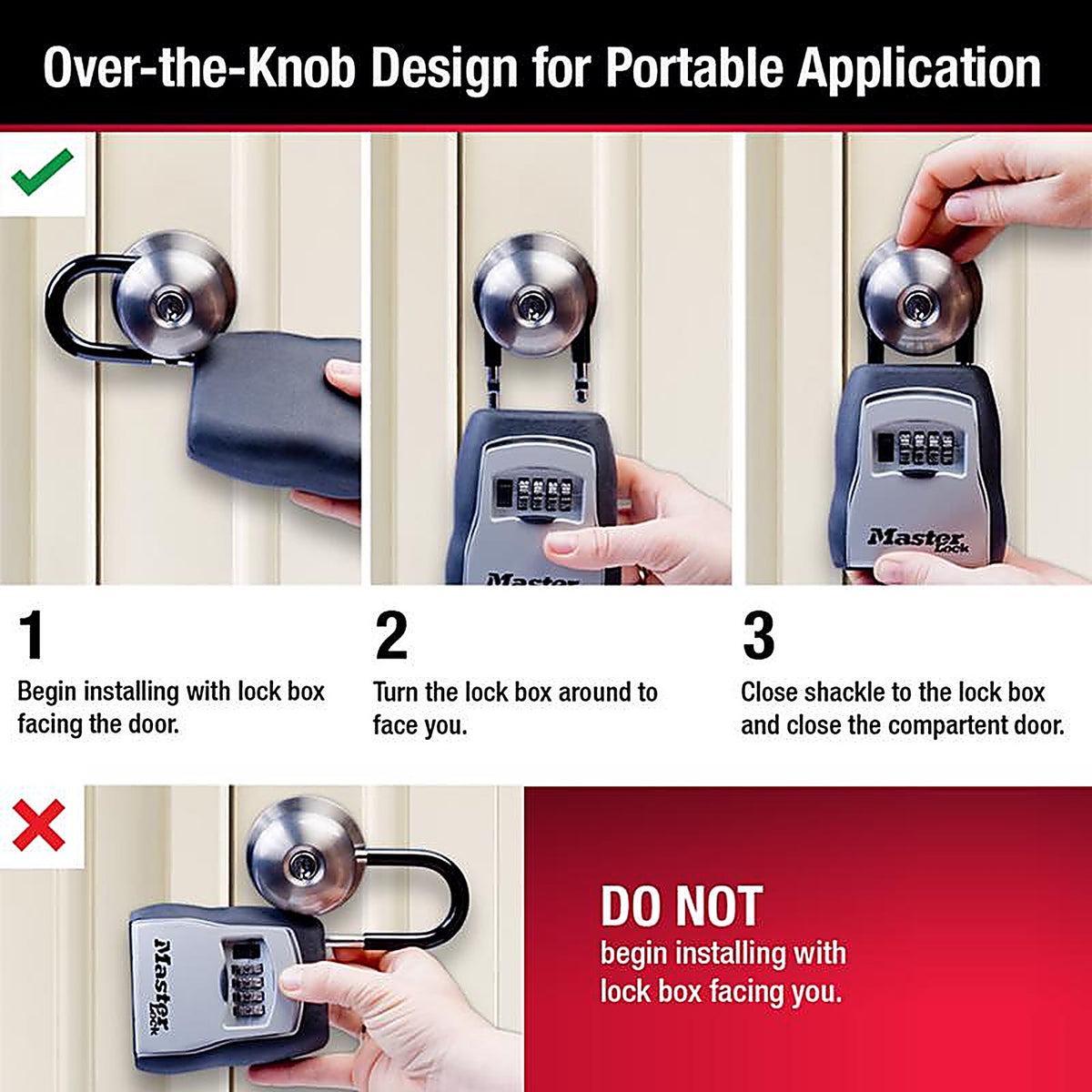 Master Lock - 5400T - 6.25 In. H X 3.25 In. W X 1.5 In. L Metal 4-Dial Combination Lock Box