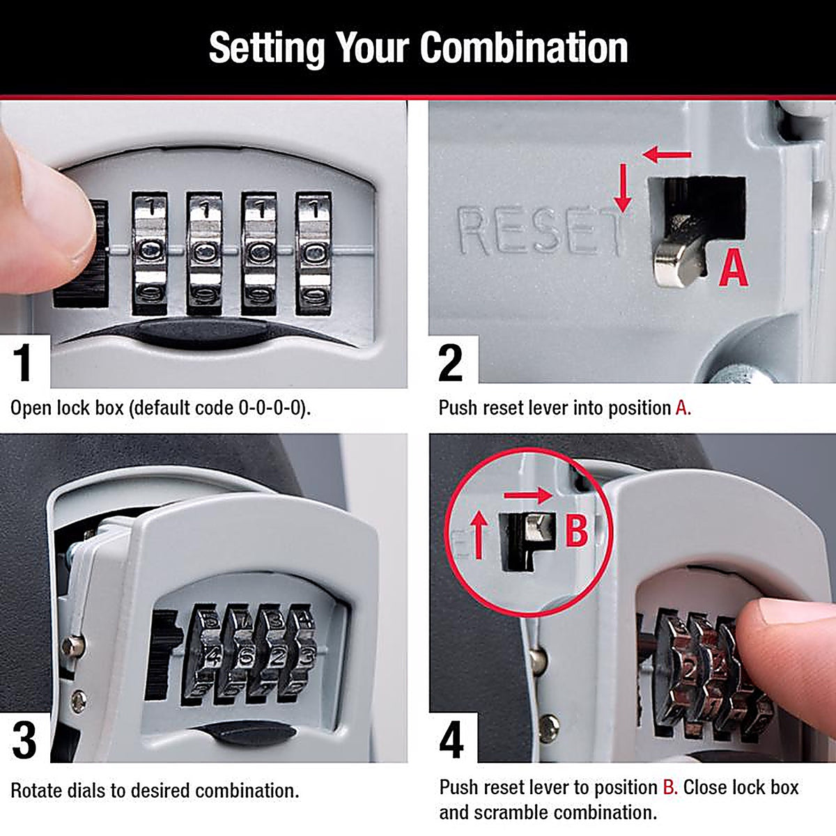 Master Lock - 5400T - 6.25 In. H X 3.25 In. W X 1.5 In. L Metal 4-Dial Combination Lock Box
