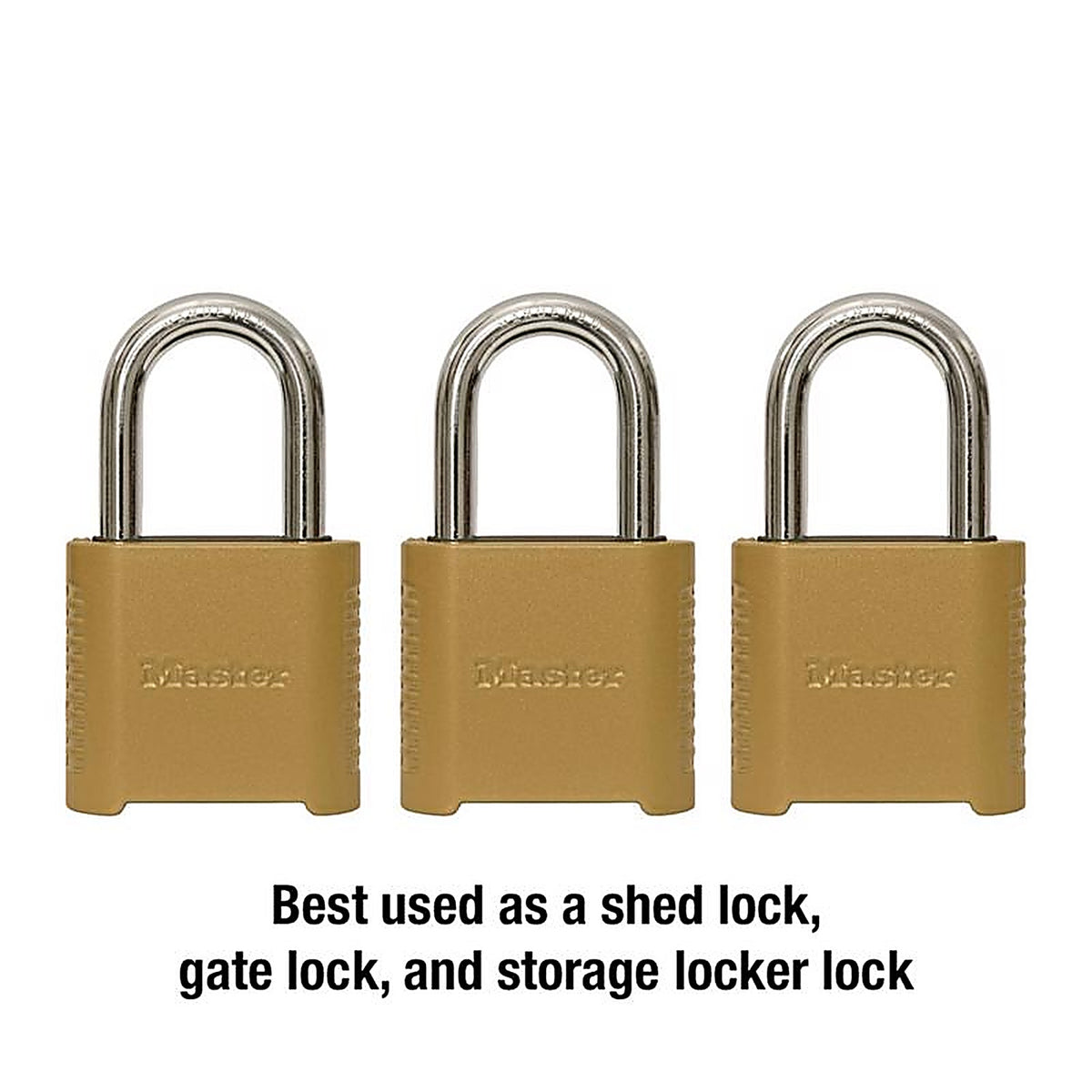 Master Lock - 875TRILFHC - 3.32 In. H X 2 In. W X 1.5 In. L Die-Cast Zinc 4-Digit Combination Padlock