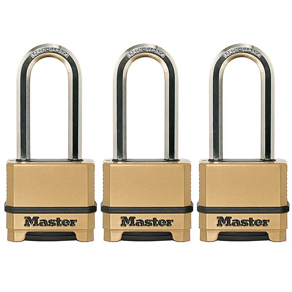 Master Lock - M175TRILJHC - 2 In. W Brass 3-Digit Combination Padlock