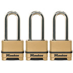 Master Lock - M175TRILJHC - 2 In. W Brass 3-Digit Combination Padlock