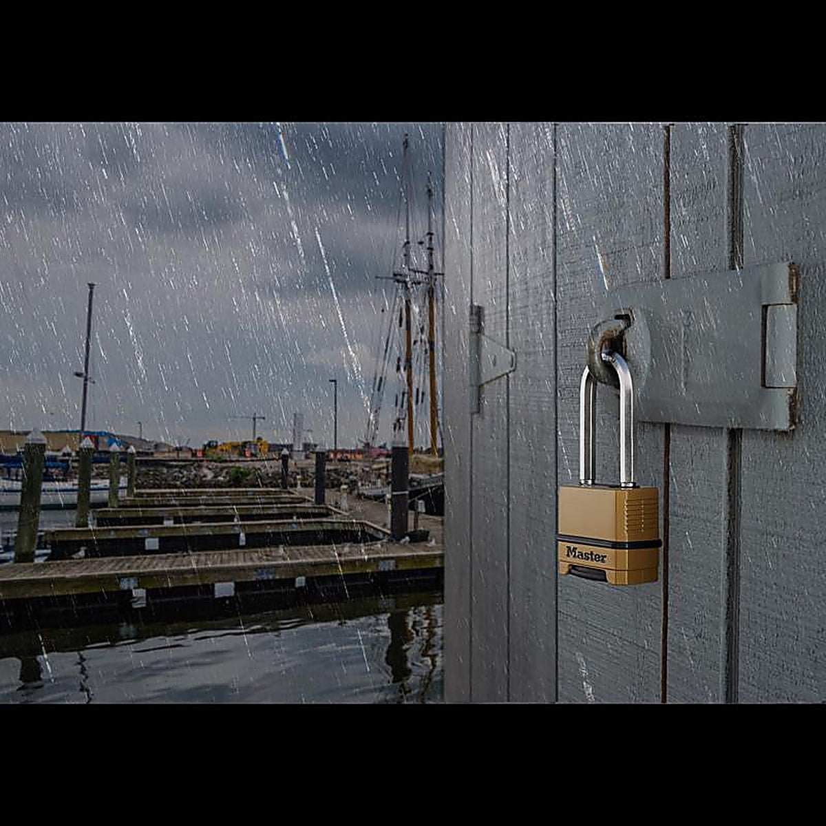 Master Lock - M175TRILJHC - 2 In. W Brass 3-Digit Combination Padlock