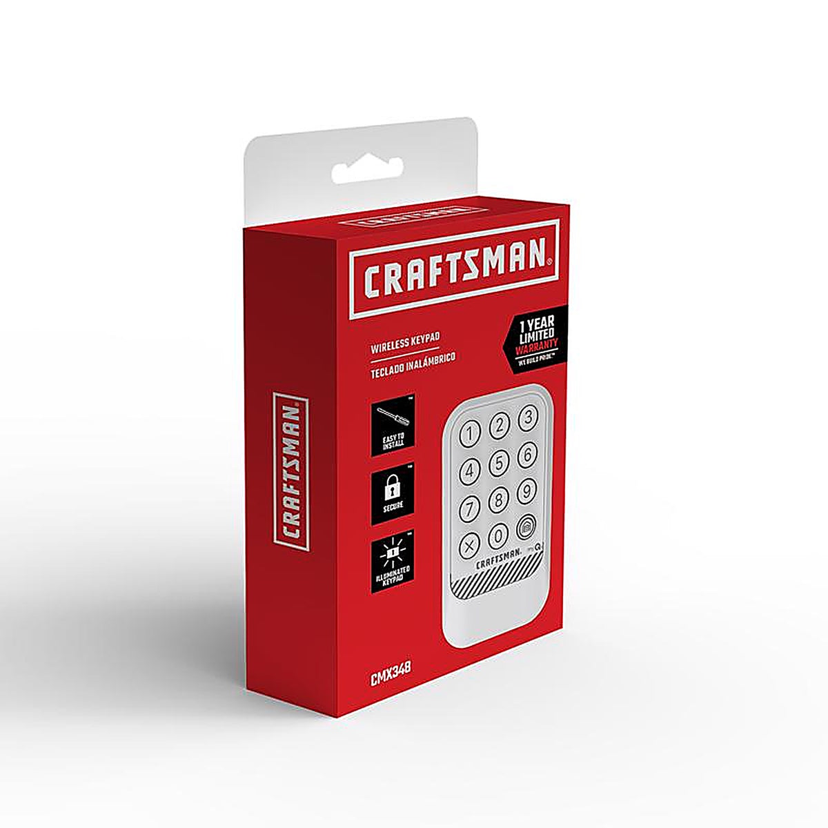 Chamberlain - CMX348 - Craftsman 1 Door Wireless Keyless Entry for Chamberlain, Liftmaster, and Craftsman Garag
