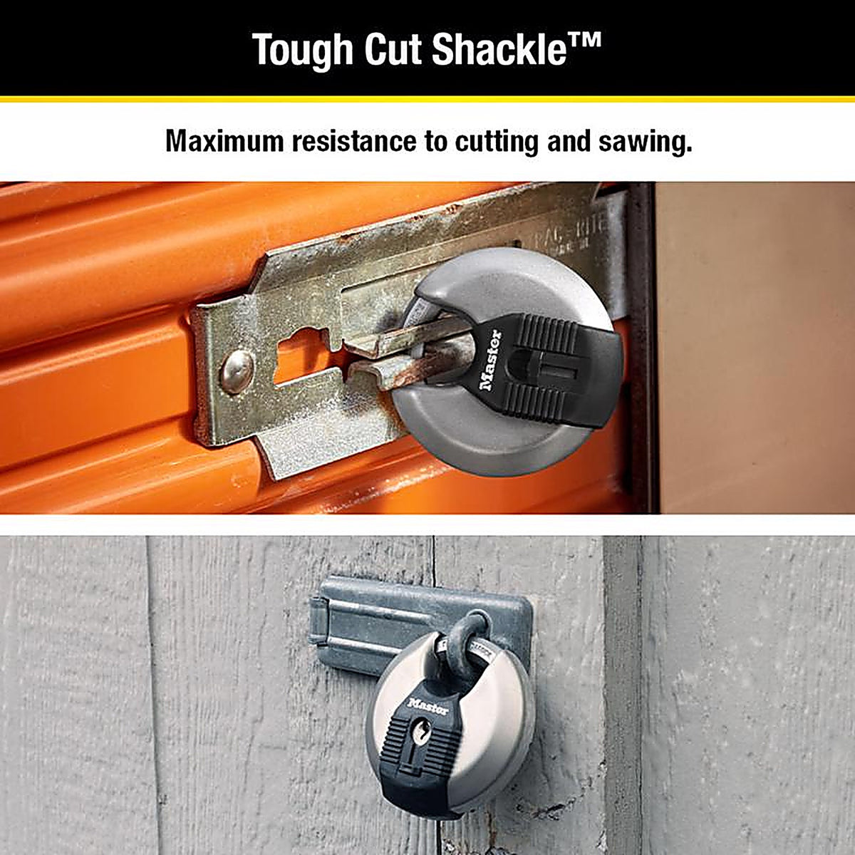 Master Lock - M50XTCCSEN - 3-1/8 In. W Stainless Steel 4-Pin Cylinder Disk Padlock