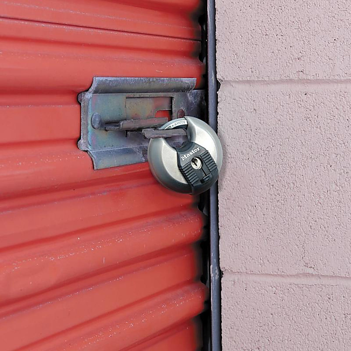 Master Lock - M50XTCCSEN - 3-1/8 In. W Stainless Steel 4-Pin Cylinder Disk Padlock