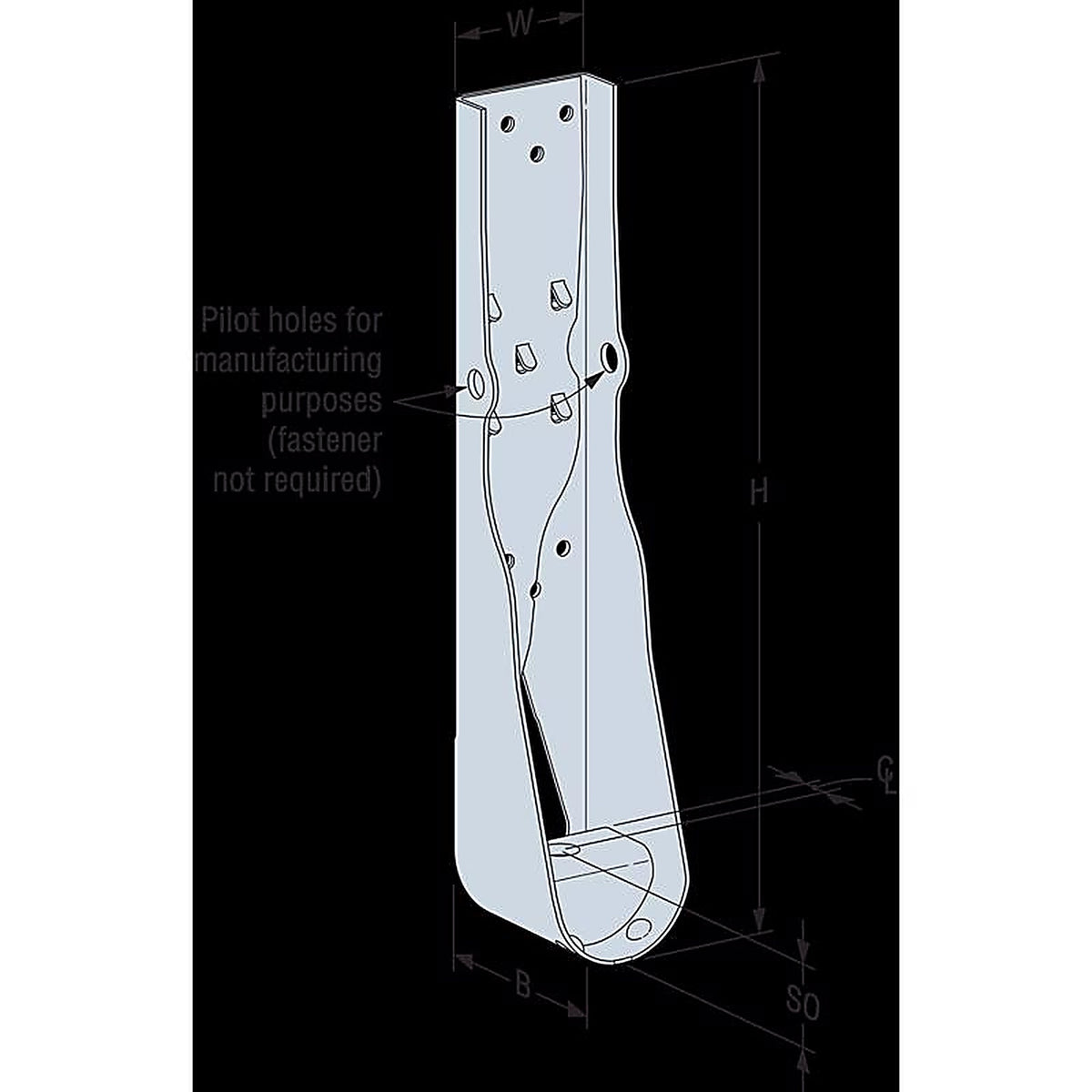 Simpson Strong-Tie - HDUE7-SDS3 - 14.79 In. H X 2.89 In. W Galvanized Steel Holdown