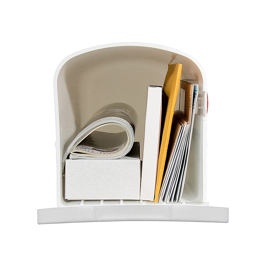 Gibraltar PL10W0201 Parsons Classic Plastic Post Mount White Mailbox