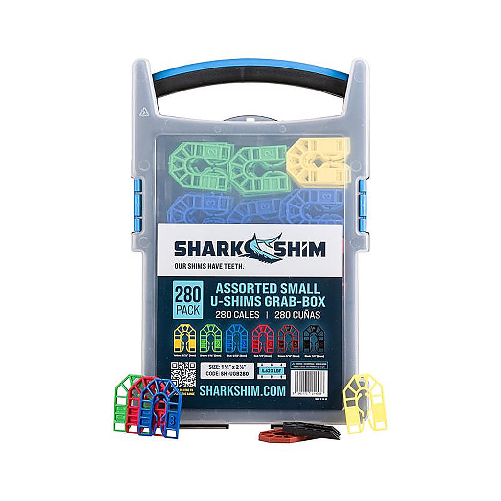 Broadfix - U-GB280 - 1.7 In. W X 2.17 In. L Hard Plastic Small U Shims 280 Pack