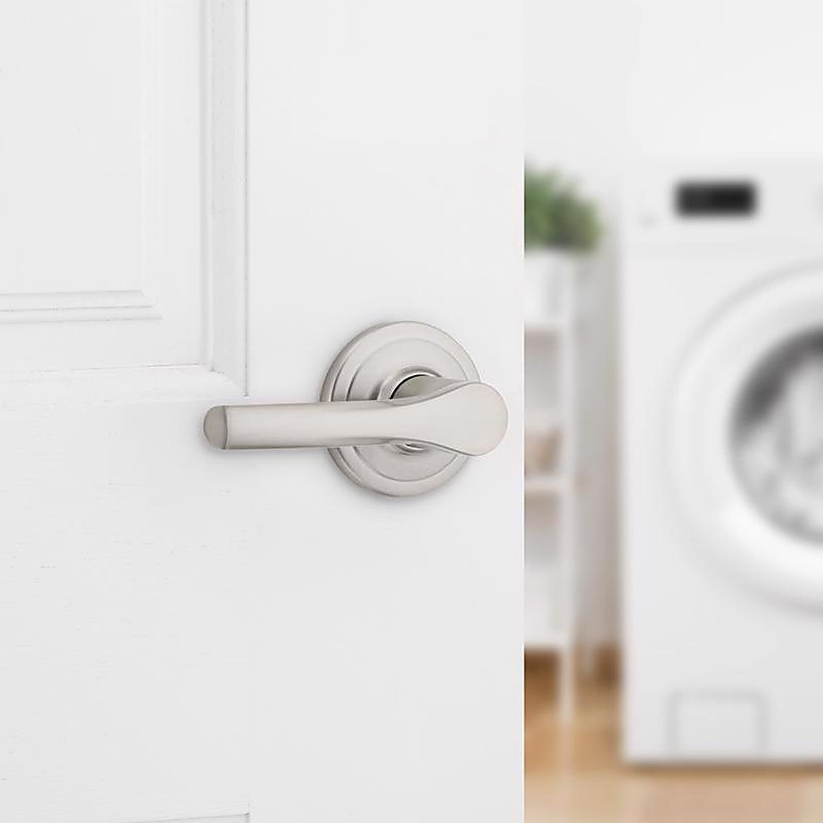 Kwikset - 94880-636 - Henley Satin Nickel Dummy Lever Right or Left Handed