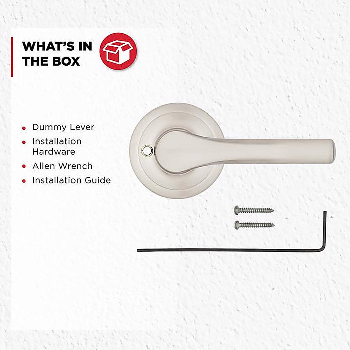 Kwikset - 94880-636 - Henley Satin Nickel Dummy Lever Right or Left Handed