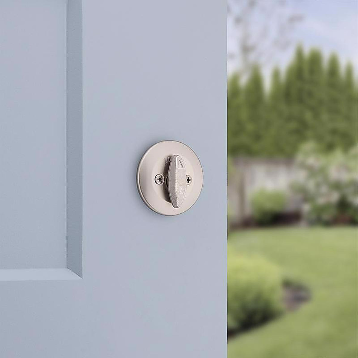 Kwikset - 96630-065 - Henley Satin Nickel Metal Single Sided Deadbolt