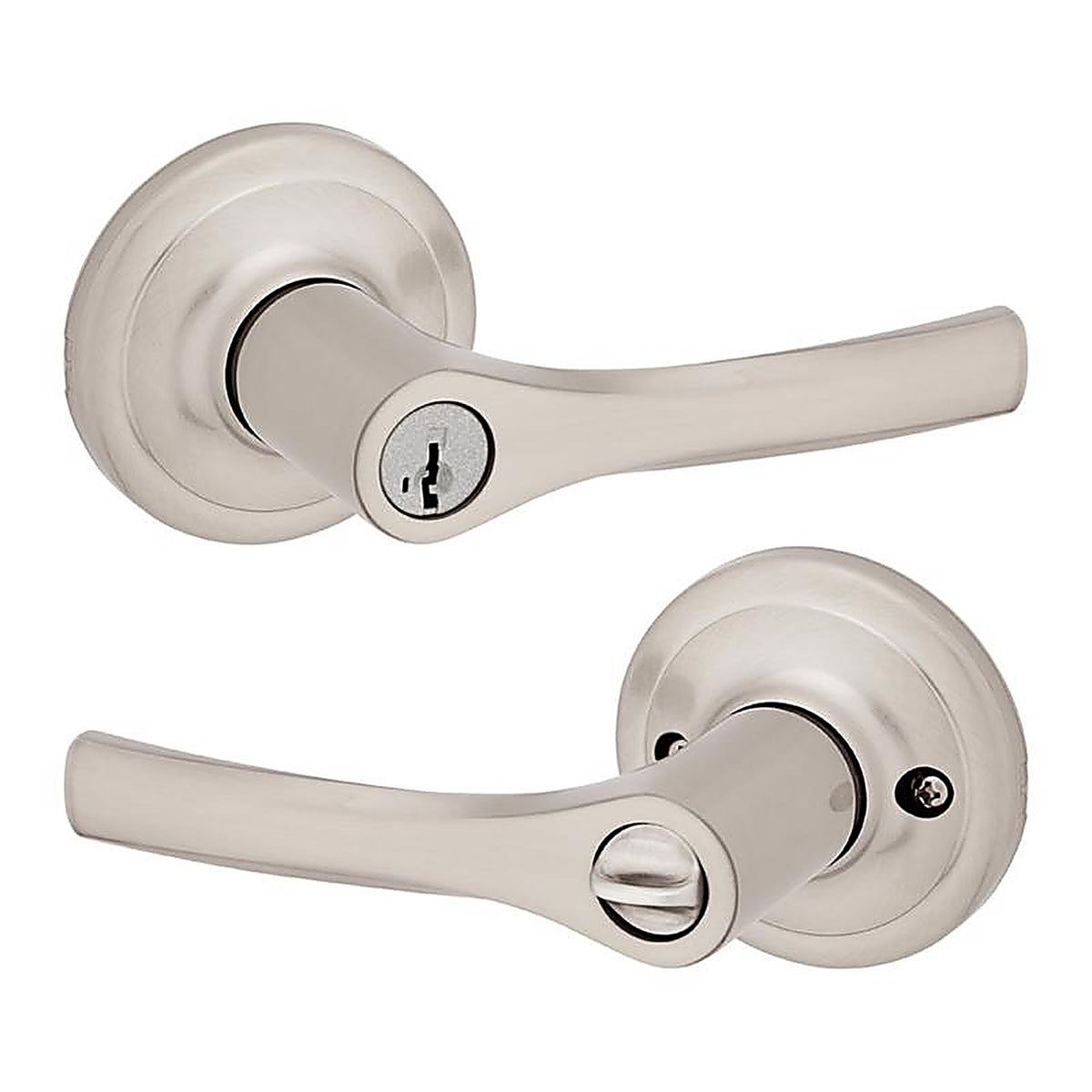 Kwikset - 94050-704 - Henley Satin Nickel Entry Lockset Kw1 1-3/4 In.