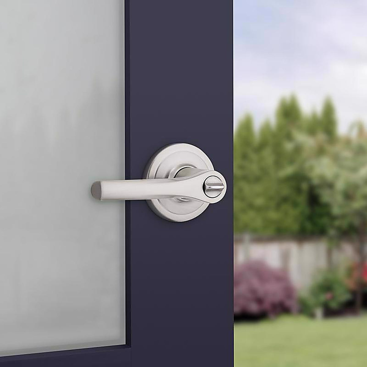 Kwikset - 94050-704 - Henley Satin Nickel Entry Lockset Kw1 1-3/4 In.
