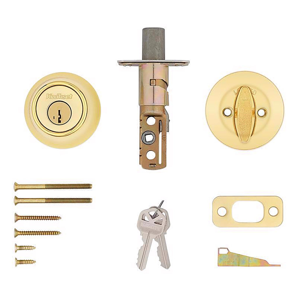 Kwikset - 96600-867 - Bright Brass Metal Deadbolt