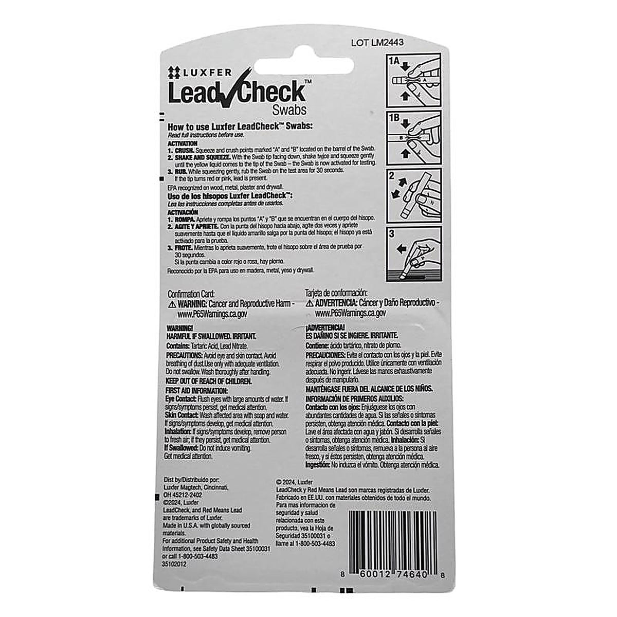 Luxfer - LC-2S24C - Lead Surface Test Kit 2 Pack