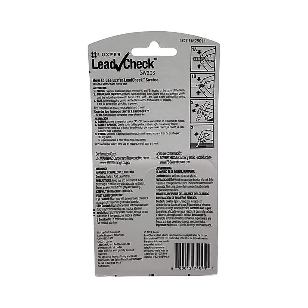 Luxfer - LC-8S10C - Lead Surface Test Kit 8 Pack