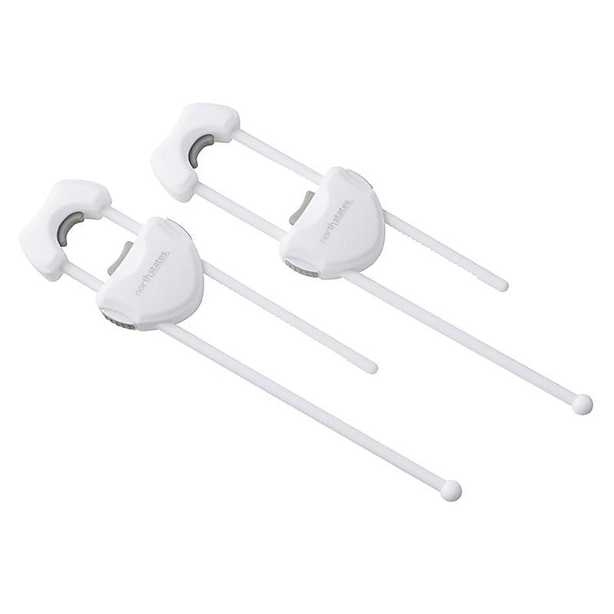 Toodleroo - 6172 - North States White Plastic Cabinet Locks 2 Pack