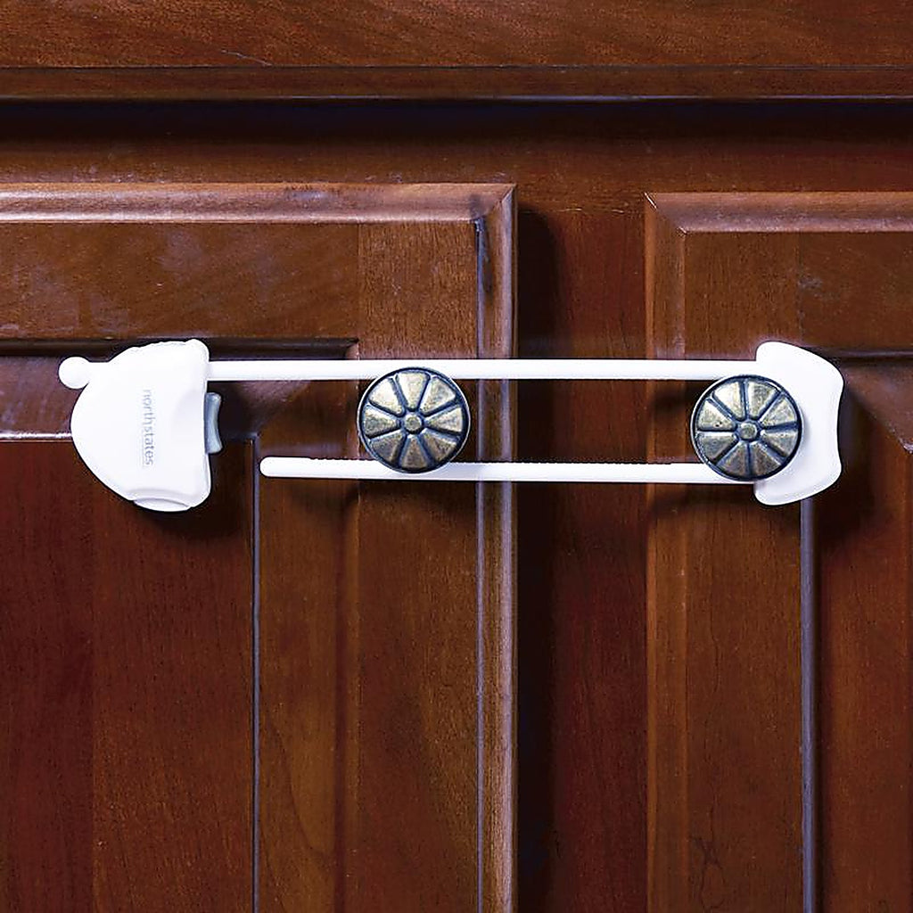 Toodleroo - 6172 - North States White Plastic Cabinet Locks 2 Pack