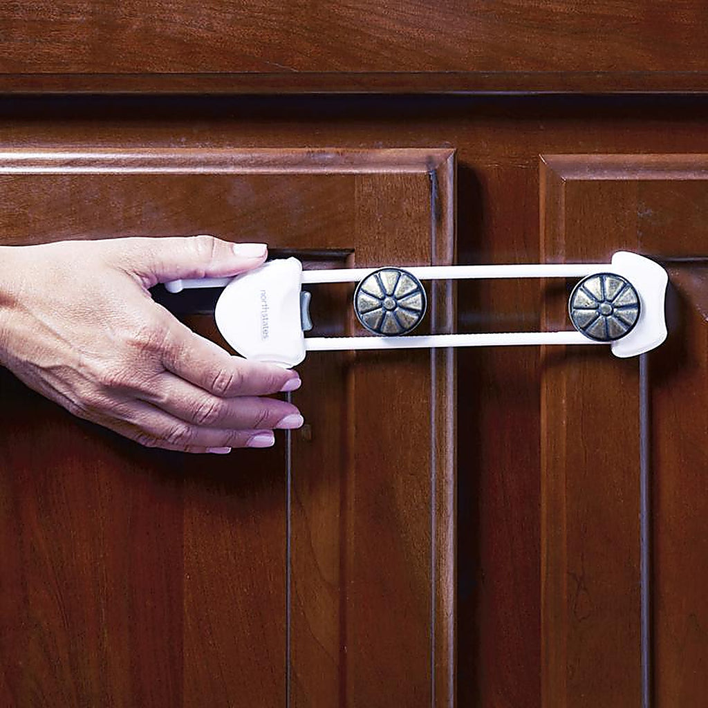 Toodleroo - 6172 - North States White Plastic Cabinet Locks 2 Pack