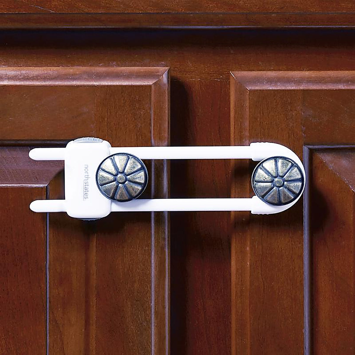 Toodleroo - 6174 - North States White Plastic Cabinet Locks 3 Pack