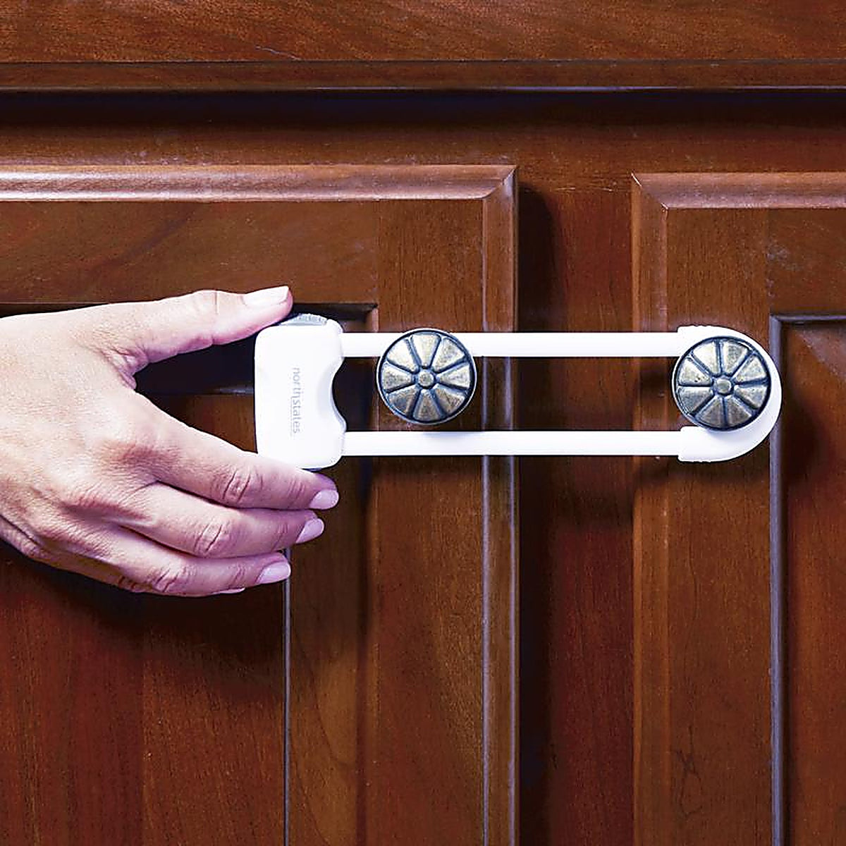 Toodleroo - 6174 - North States White Plastic Cabinet Locks 3 Pack
