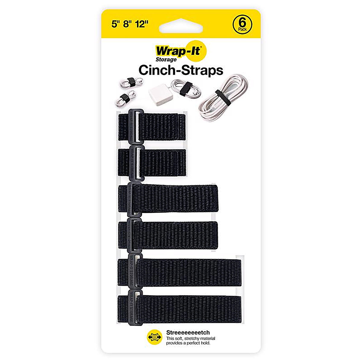 Wrap-It - 206-CS-582BL - 0.5 In. L Black Nylon Cinch Strap