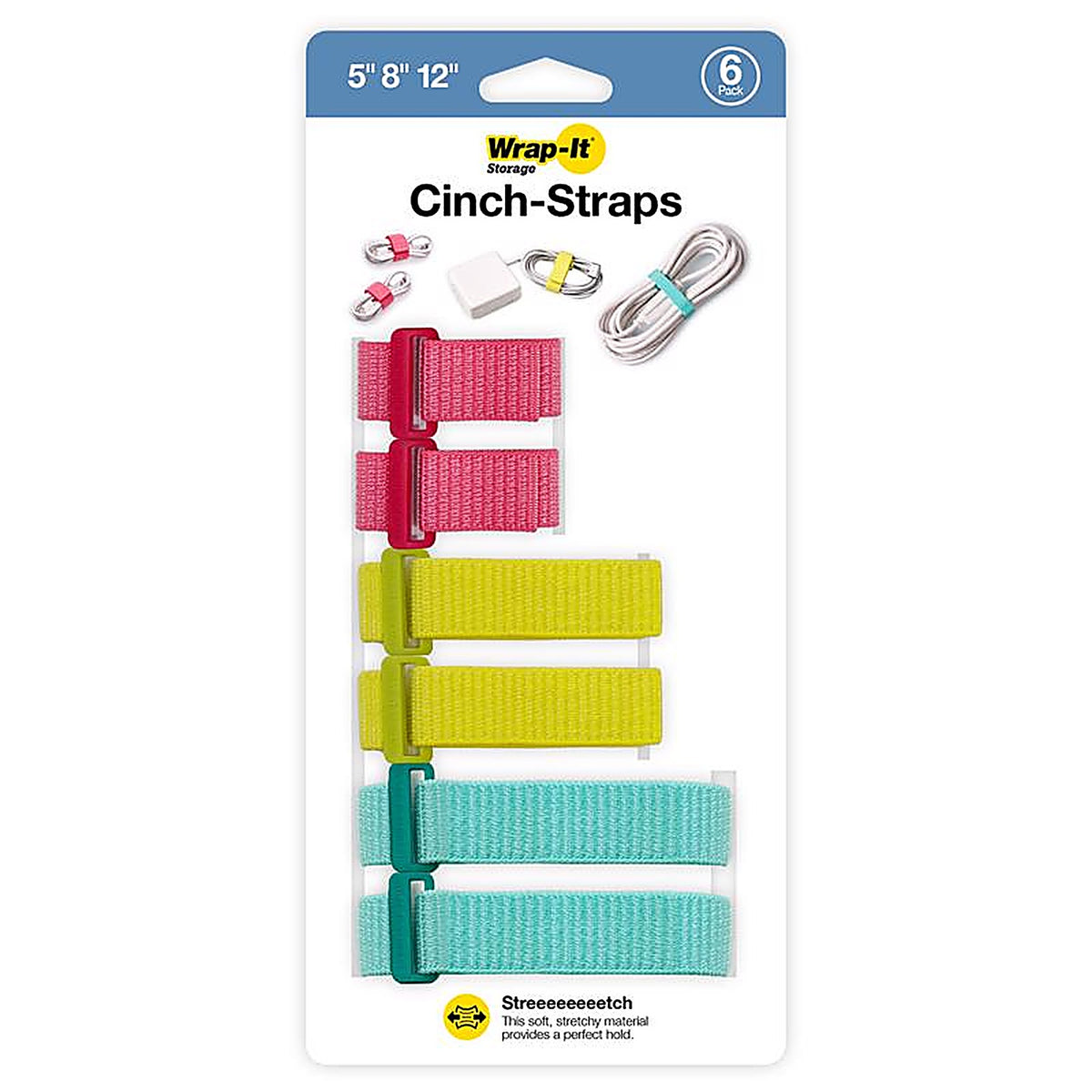 Wrap-It - 206-CS-582CLT - 0.5 In. L Assorted Nylon Cinch Strap