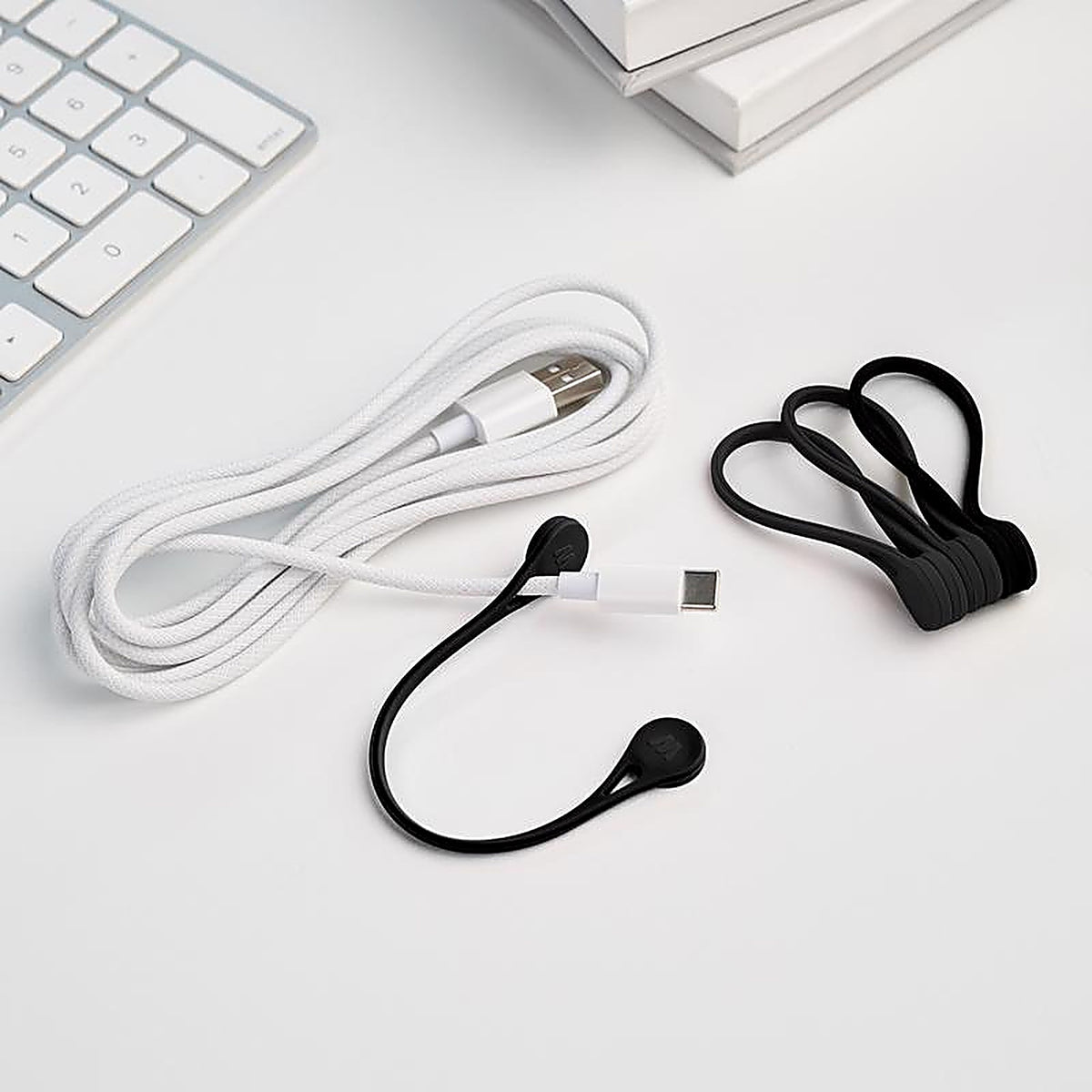 Wrap-It - 504-MT-BL - Magnaties 0.33 In. L Black Silicone Cord Organizer
