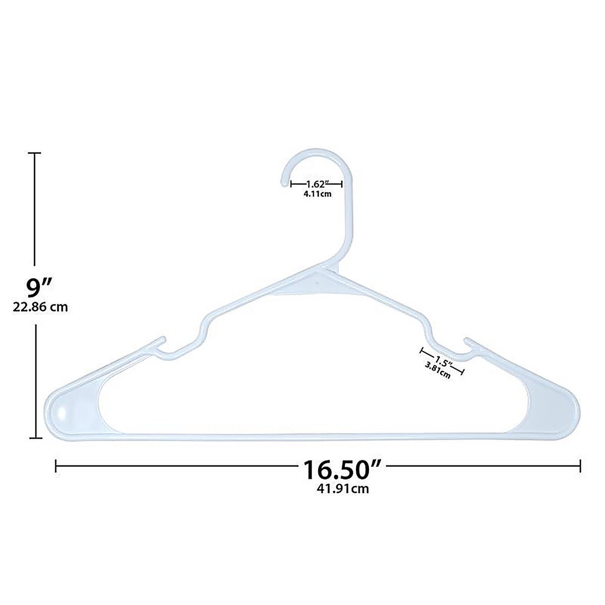 ClosetSelect - C87161-NHW - Plastic White Hanger 10 Pack