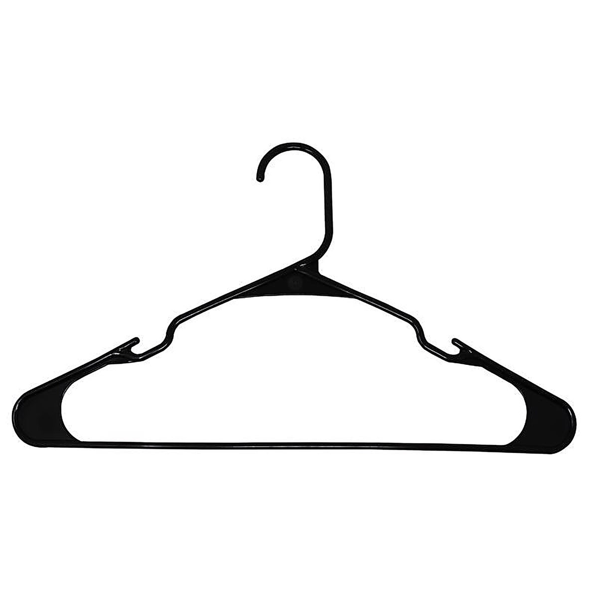ClosetSelect - C87162-NHW - Plastic Black Hanger 10 Pack