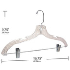 ClosetSelect - C72210-S12 - Plastic Clear Suit Hanger with Clips 1 Pack