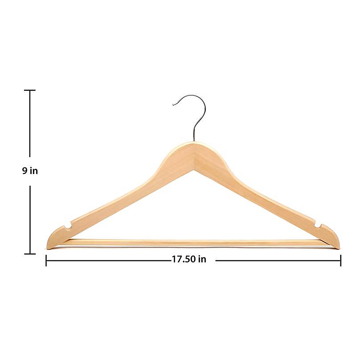 ClosetSelect - C68217-WD - Wood Brown Suit Hanger 5 Pack