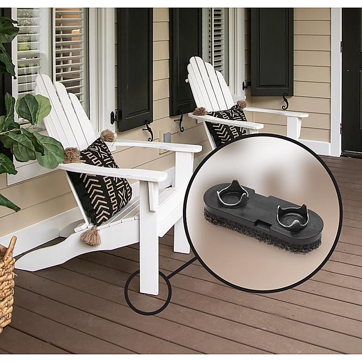 Slipstick - CB5056 - Gorilla Outdoor Gray Tap-On Marine Grade Berber Chair Glide 8 Pack